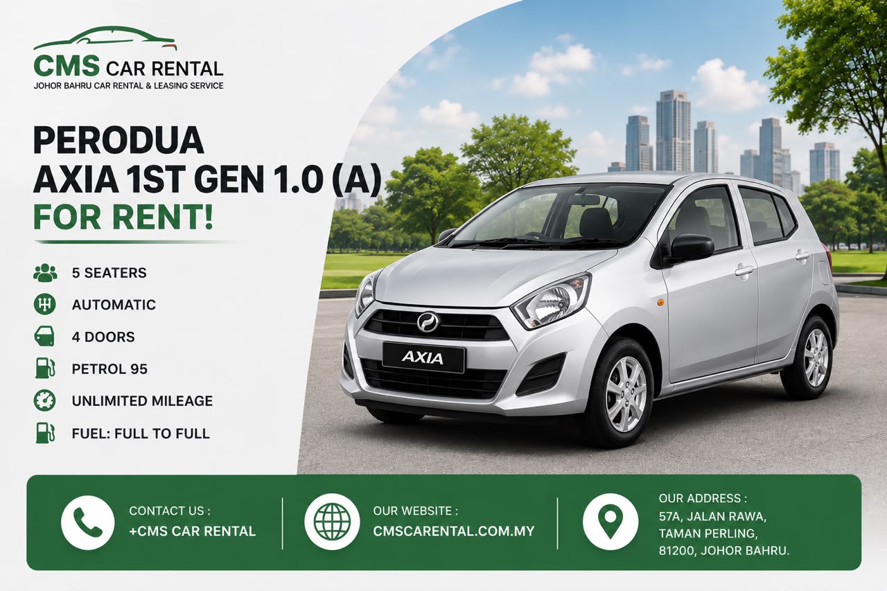 Perodua Axia (1st Gen) 1.0(A) (5seaters)