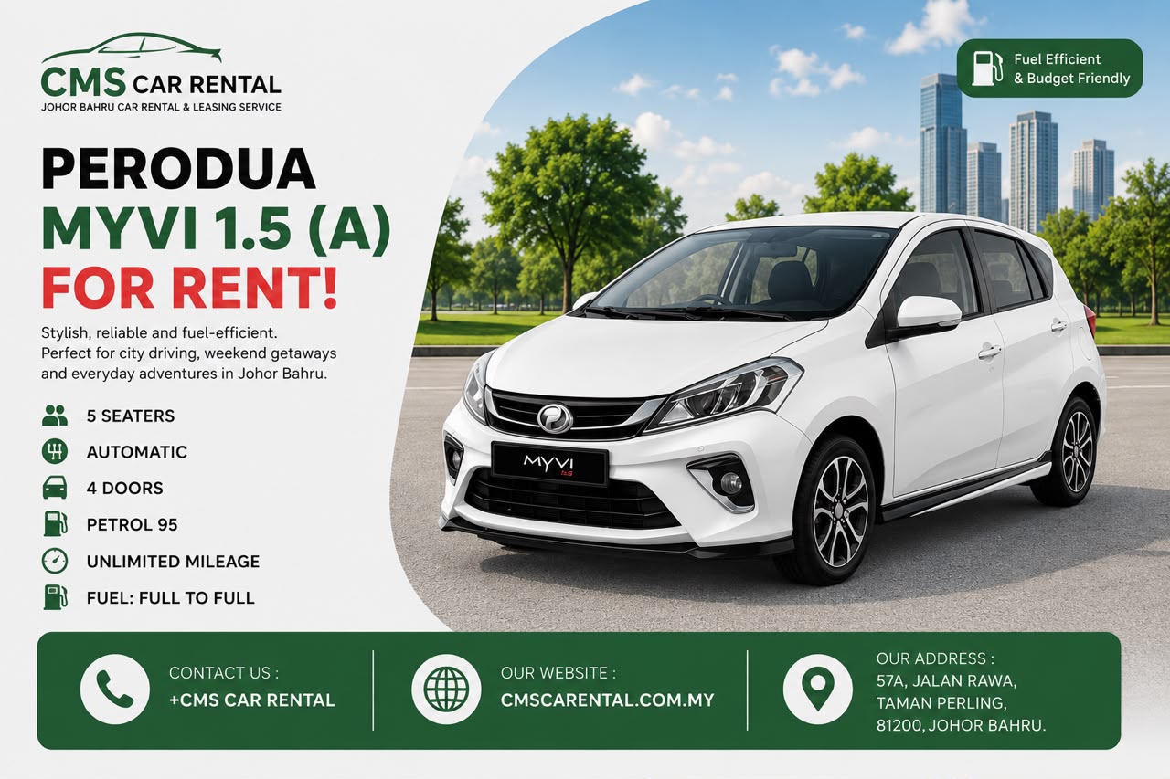 Perodua Myvi (3rd Gen) 1.5(A) (5seaters)