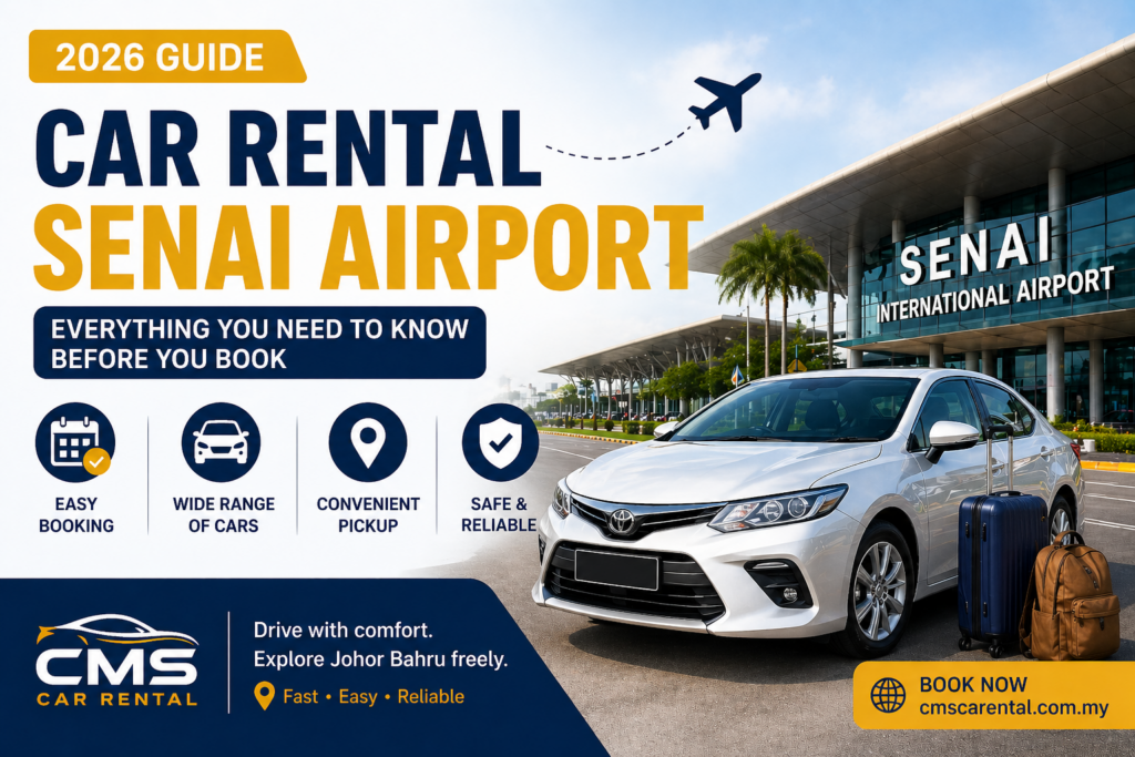 car rental Senai Airport ✔