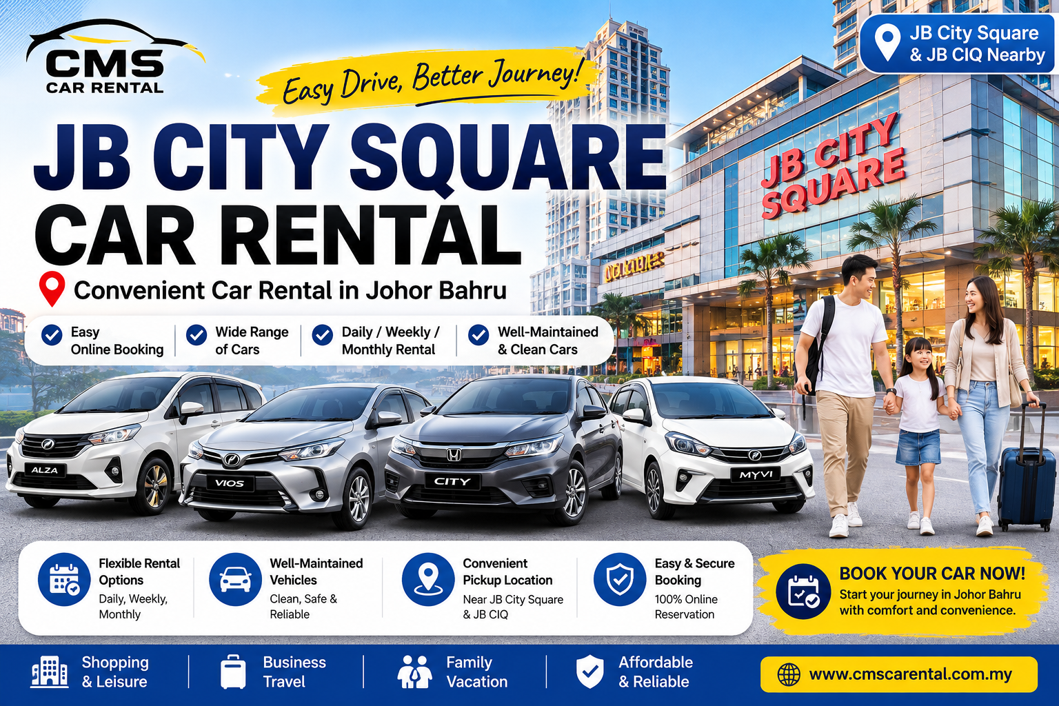 JB City Square Car Rental Johor Bahru